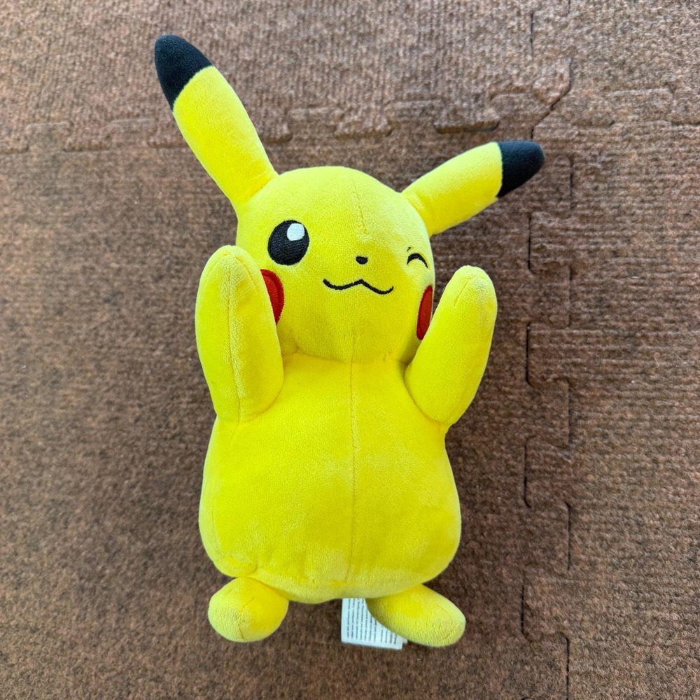 cute Pokemon Center Pikachu Plush Winking 8 Inch Yellow Stuffed Animal Toy 2022